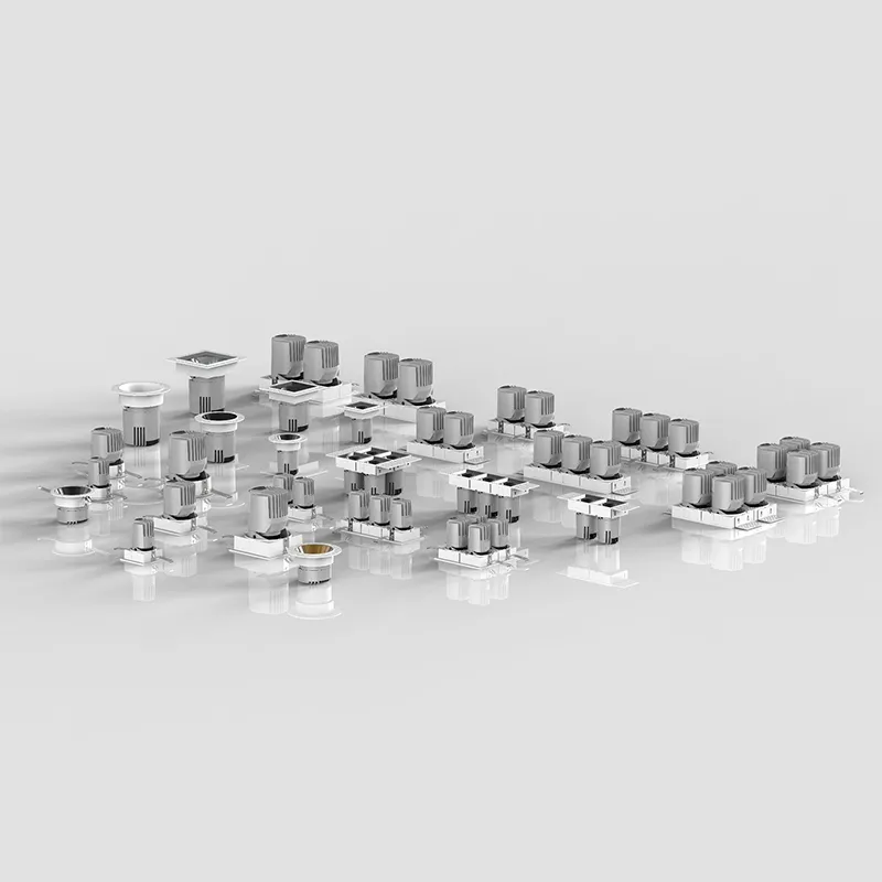 14-50W CCT 3000-6000K 2 Head Square Recessed Spotlights