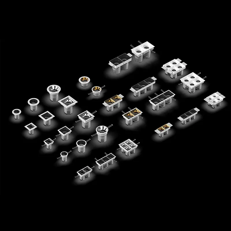 14-50W CCT 3000-6000K 2 Head Square Recessed Spotlights