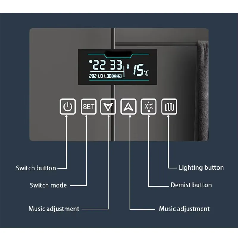 25W LED Bathroom Intelligent Mirror
