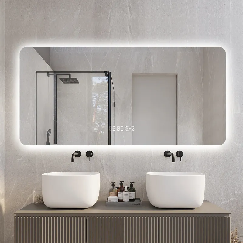 24W LED Frameless Bathroom Intelligent Mirror