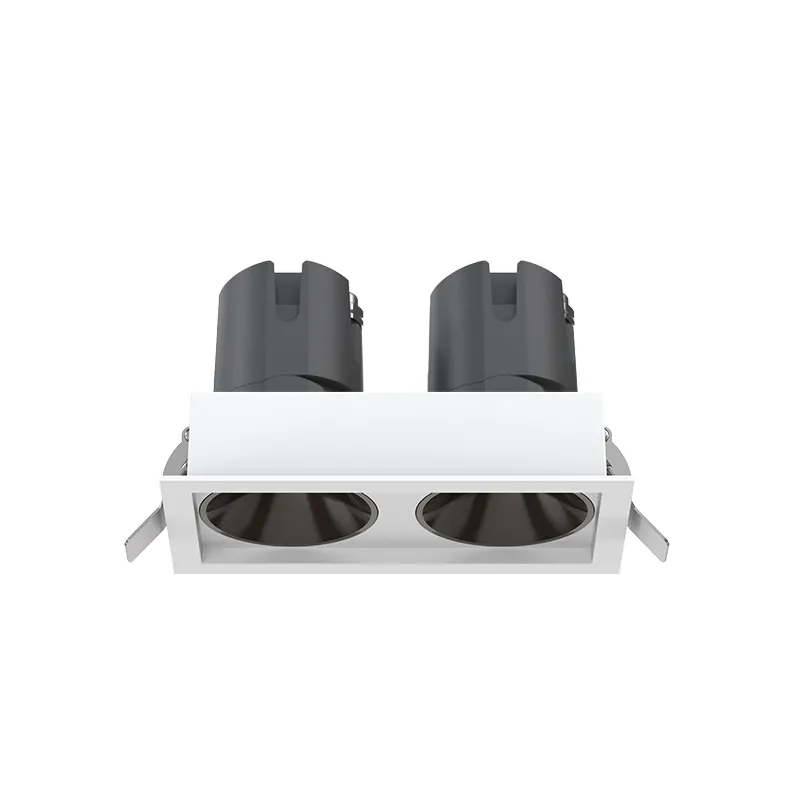 14W 2 Head Square Recessed Spotlights