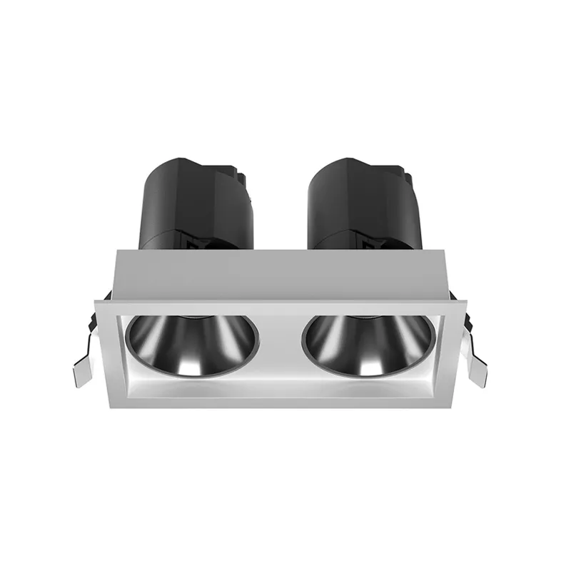 14W 2 Head Square Recessed Spotlights