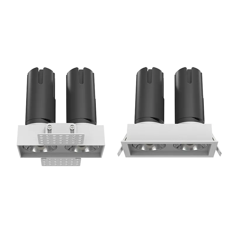 18W 2 Head Mini Square Recessed Spotlights