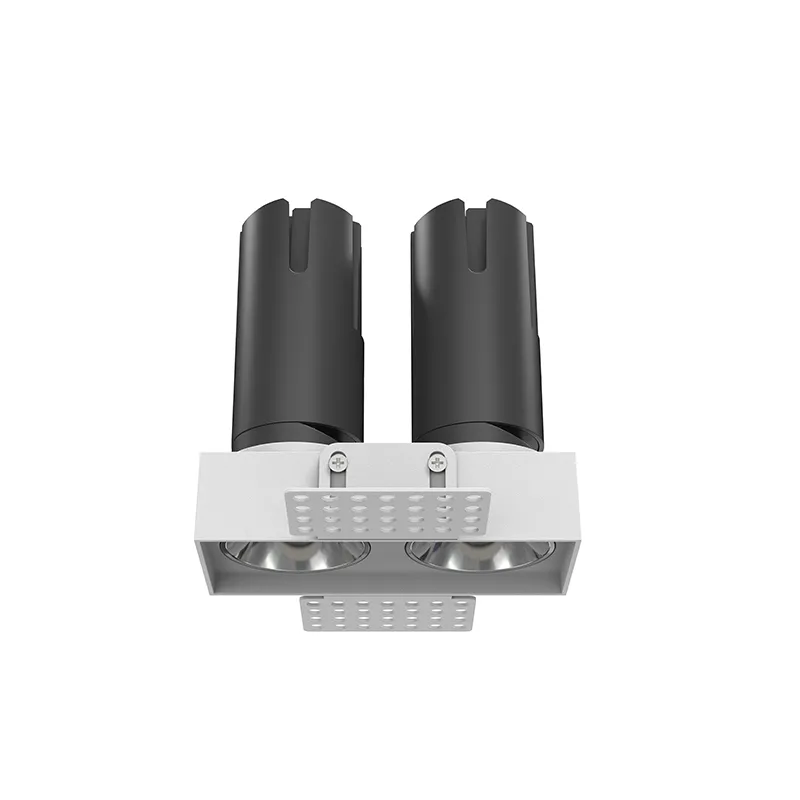 18W 2 Head Mini Trimless Square Recessed Spotlights