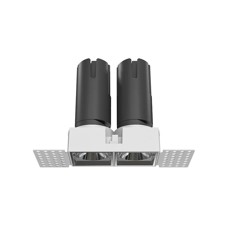 18W 2 Head Mini Trimless Square Recessed Spotlights